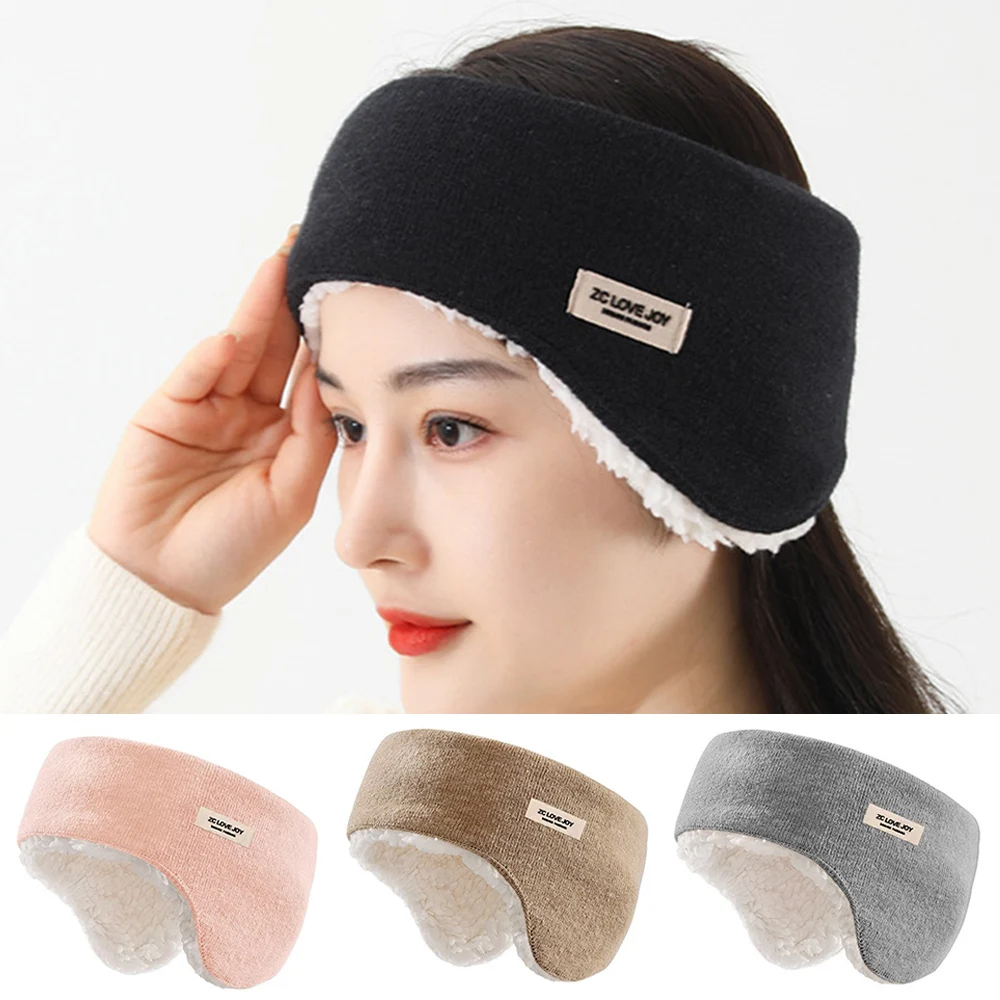 Neue Heiße Winter Ohrenschützer Lamm Fleece Stirnband frauen Outdoor Sport Winddicht Kopf Abdeckung Winter Ohr Wärmer Abdeckung Haar Band