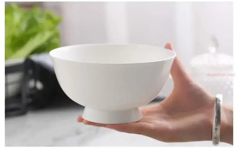 6 Inch, Plain White Bone China Chinese Soup Bowls for Dinner Serving, Enamel Lunch Bowl for Heater, Cheap Crystal Dessert Bowls