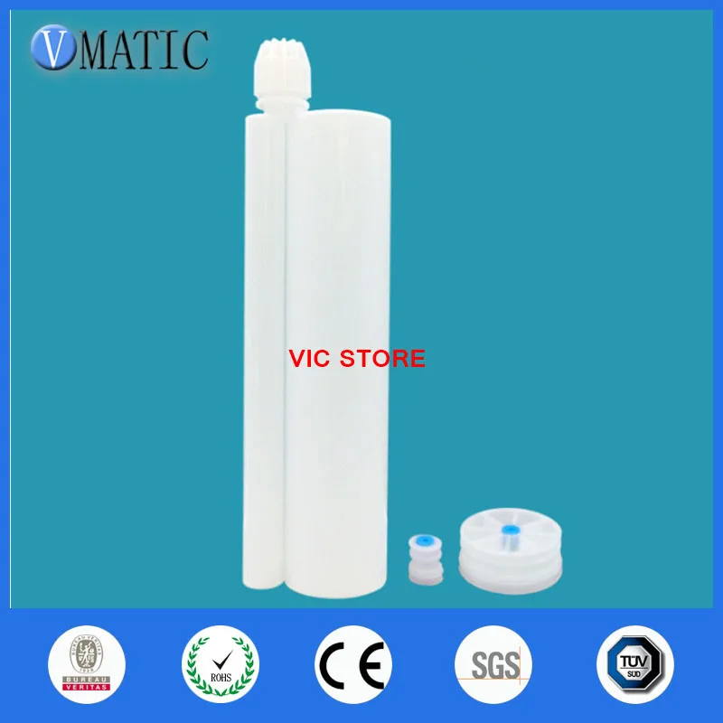 

Free Shipping Quality 345 Ml / Cc 10:1 Ab Glue Plastic Two Component Cartridge With Piston