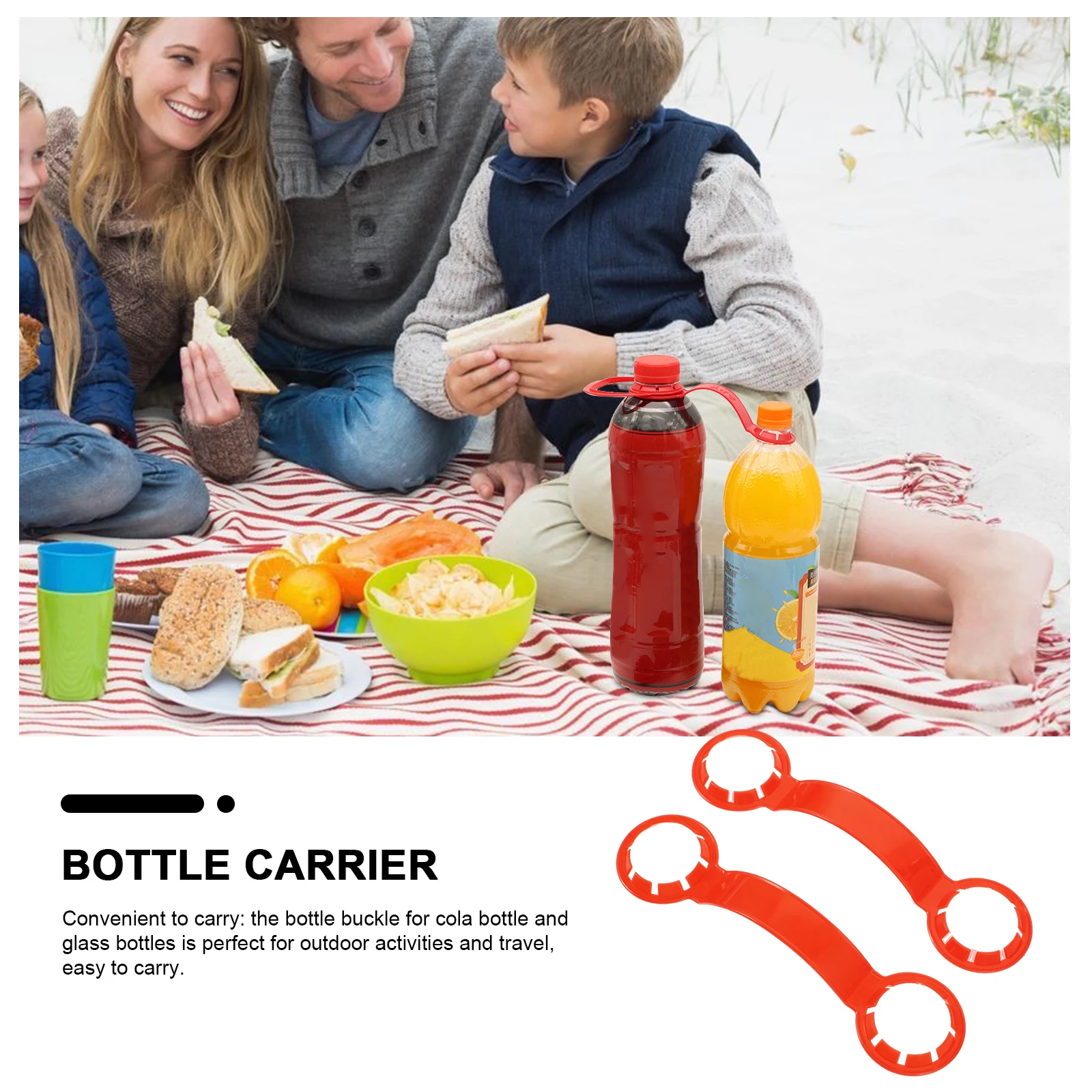 

20pcs Bottle Buckle Glass Sturdy Plastic Multi Functional Outdoor Travel Drink Holder Clip Carrier Kitchen Bar Supplies