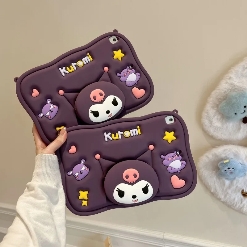 

Sanrio Kuromi для iPad Case 아이패드 케이스 ipad A16 Pro 9th 10th 11th 10.9in Gen Чехол для планшета Air 4 5 6 Mini 6 7 Защитный чехол-подставка