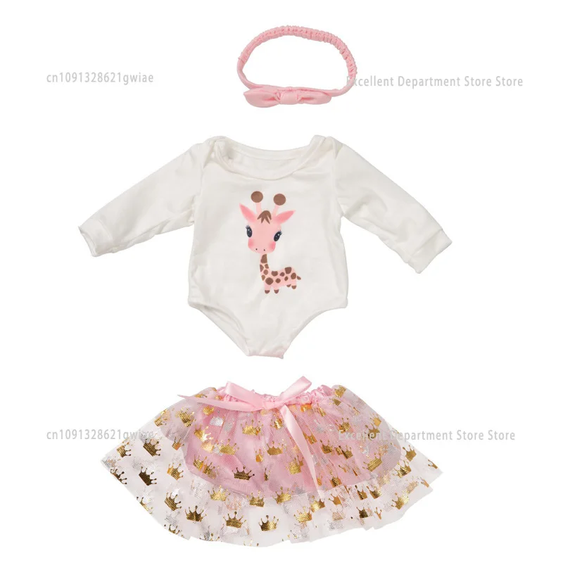 18 Inch Dress Reborn Doll Clothes Suitable for American Baby Newborn Doll Party Reunion Skirt Children Girl Birthday Gift