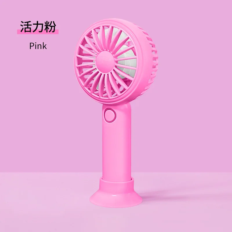 Mini Fan Handheld Desktop Ultra-Quiet Wind Power With Coloured Lights USB charging Desktop Electric Small Fan