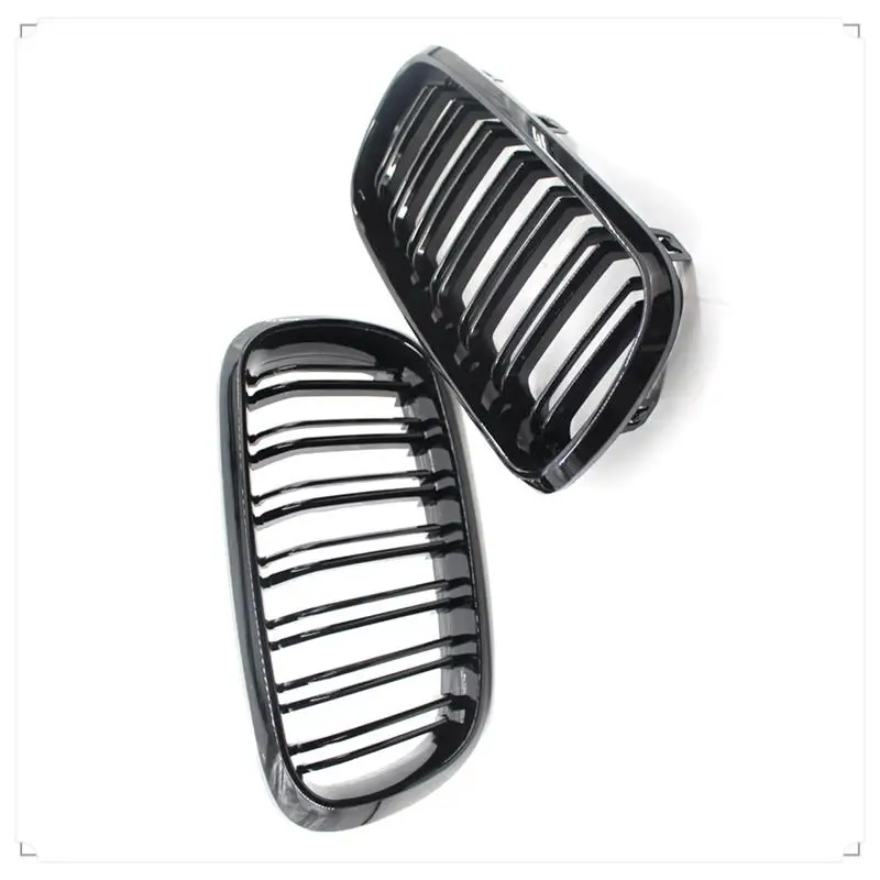 

1Pair Car Grille Double Line Front Kidney For BMW F15 F16 X5 X6 F85 F86 X5M X6M 2014-2018 Replacement Racing Grills