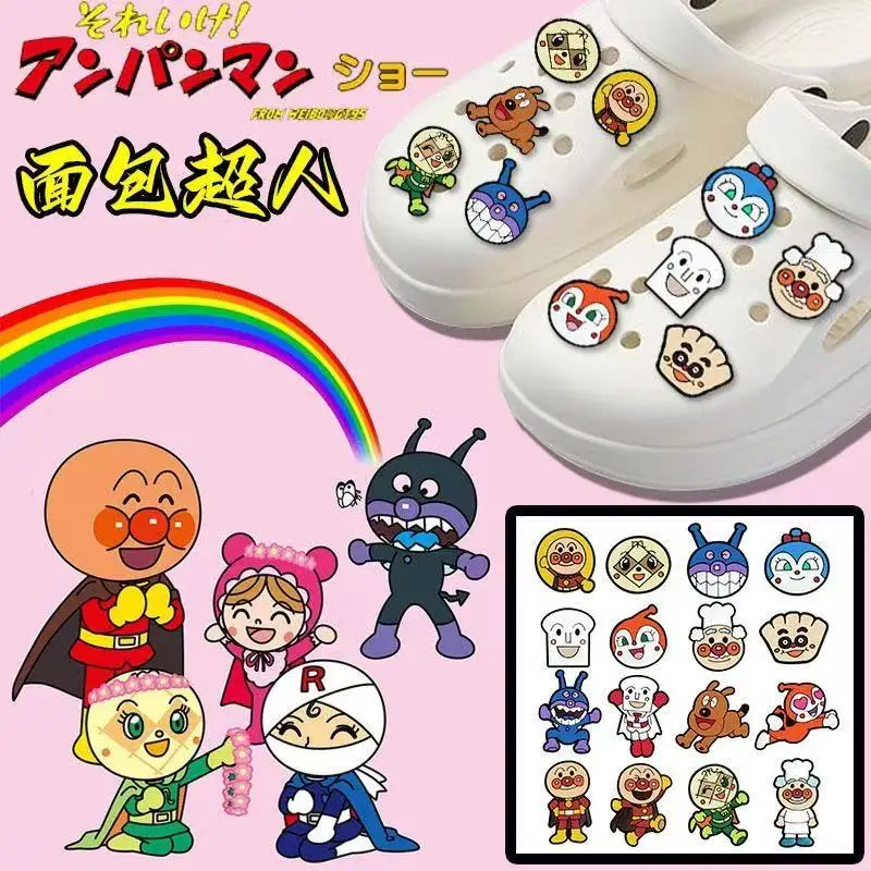 

16pcs for Anpanman Cartoon Soft rubber Detachable Diy Decorations Suitable Gift Idea