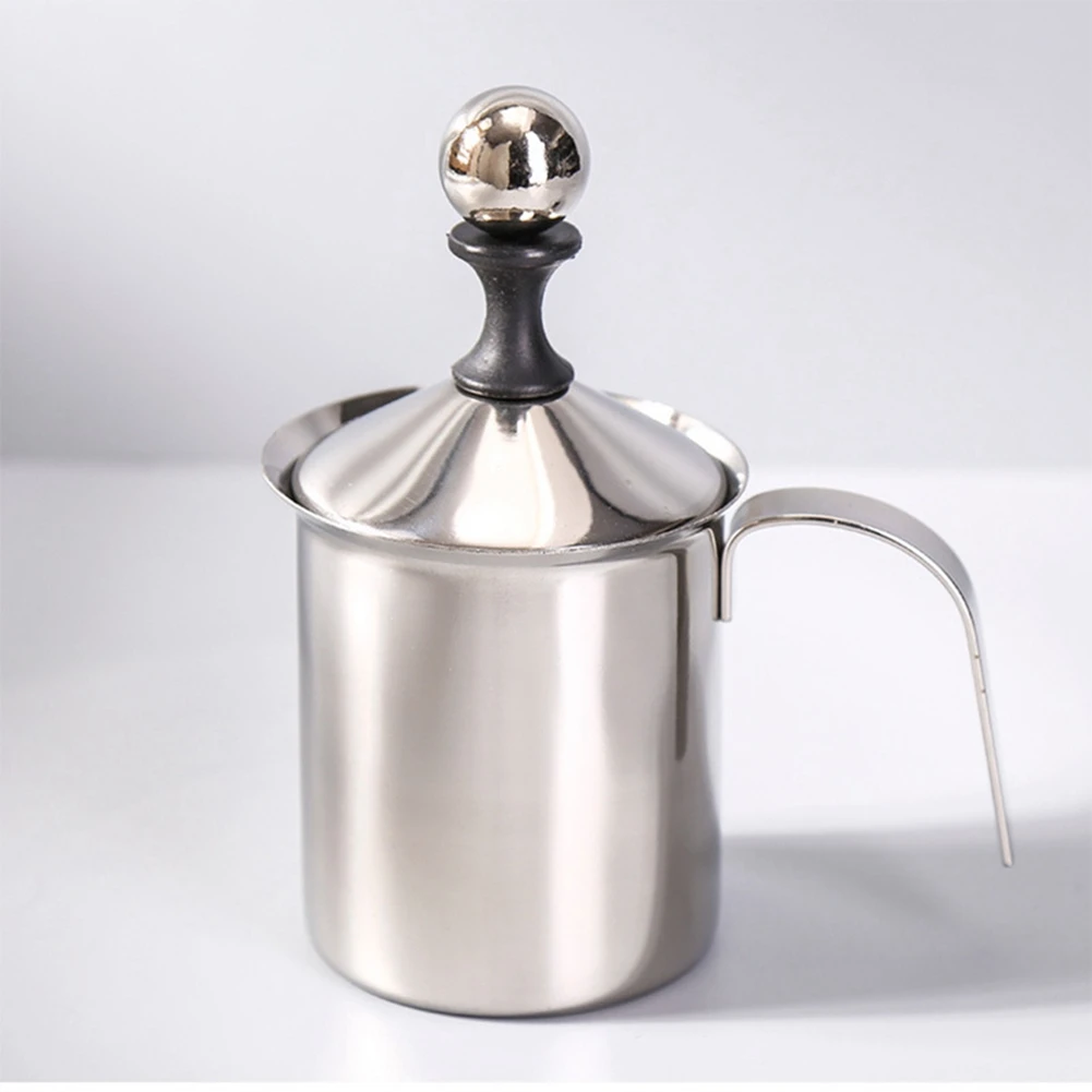 

-A32M Milk Frother Milk Jug 400Ml Stainless Steel Milk Froth Pot Suitable For Automatic Coffee Machine Or Stove To Boil Milk