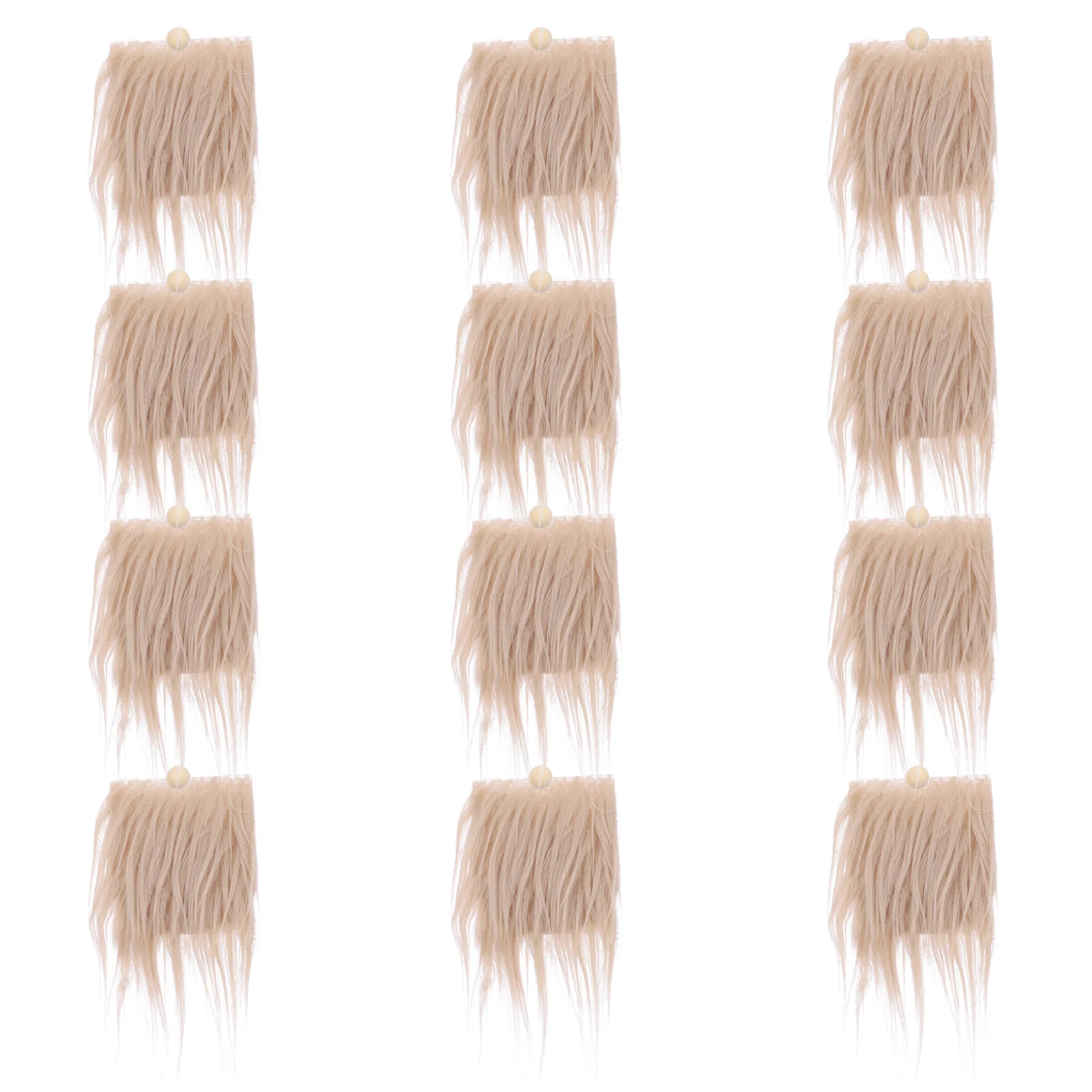 12Sets Gnome Beard Decor Pre-Cut Simulation Hair Material for Unfinished Dwarf Crafts Comfortable Touch Great for Group DIY