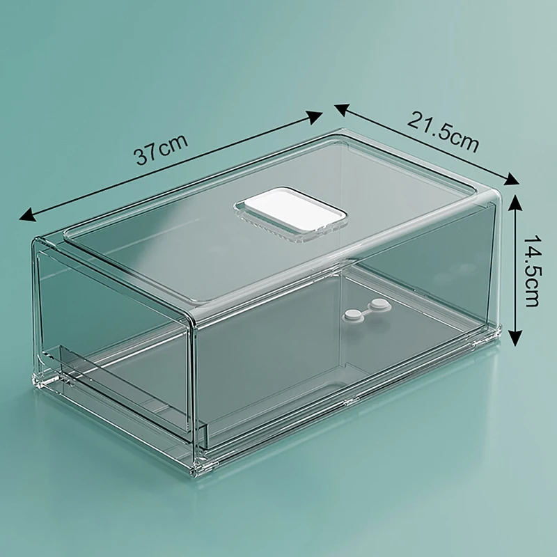 Drawer Refrigerator Storage Box Fruit Transparent Organizer Bins Vegetable Meat Freezer Fridge Stackable Kitchen Items