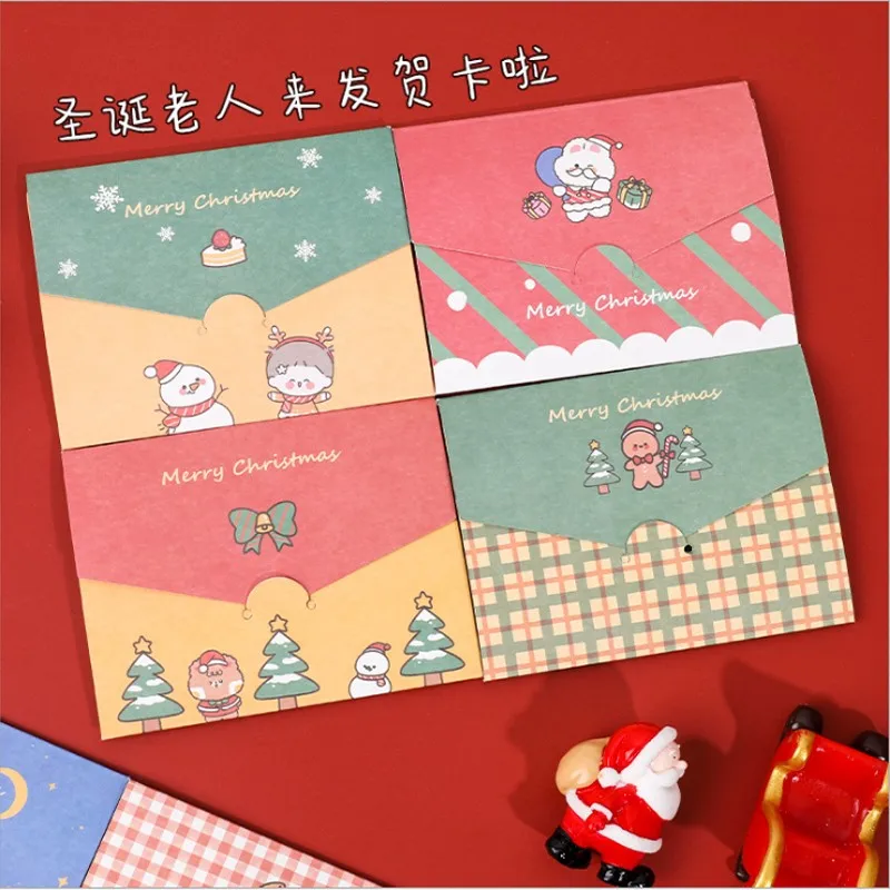 1pcs/lot Christmas greeting card postcard student diy gift envelope greeting creative cartoon