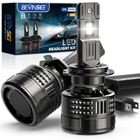 BEVINSEE Ampoule LED H7 H11 Super Bright Bombilla LED H4 HB3 9005 HB4 9006 HIR2 9012 Auto Headlight Lamps CANbus Turbo 6000K 12V