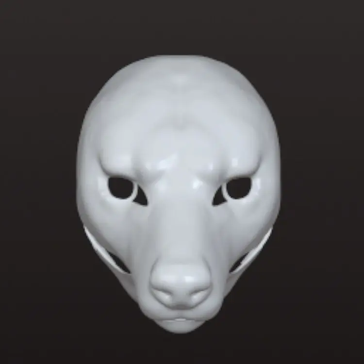 

Kemono Base Mask Canidae Long Snout Fursuit Kig Beast Suit 3D Printed Skull Costume DIY Accessories Cosplay Mask