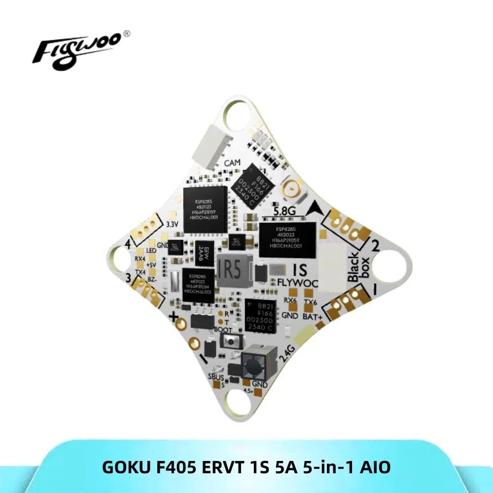 

Flywoo GOKU F405 ERVT 1S 5A 5-in-1 AIO FC w/ 400mW ELRS, 1S Racing Drone FC, Ultra-Low Latency for FPV Acro