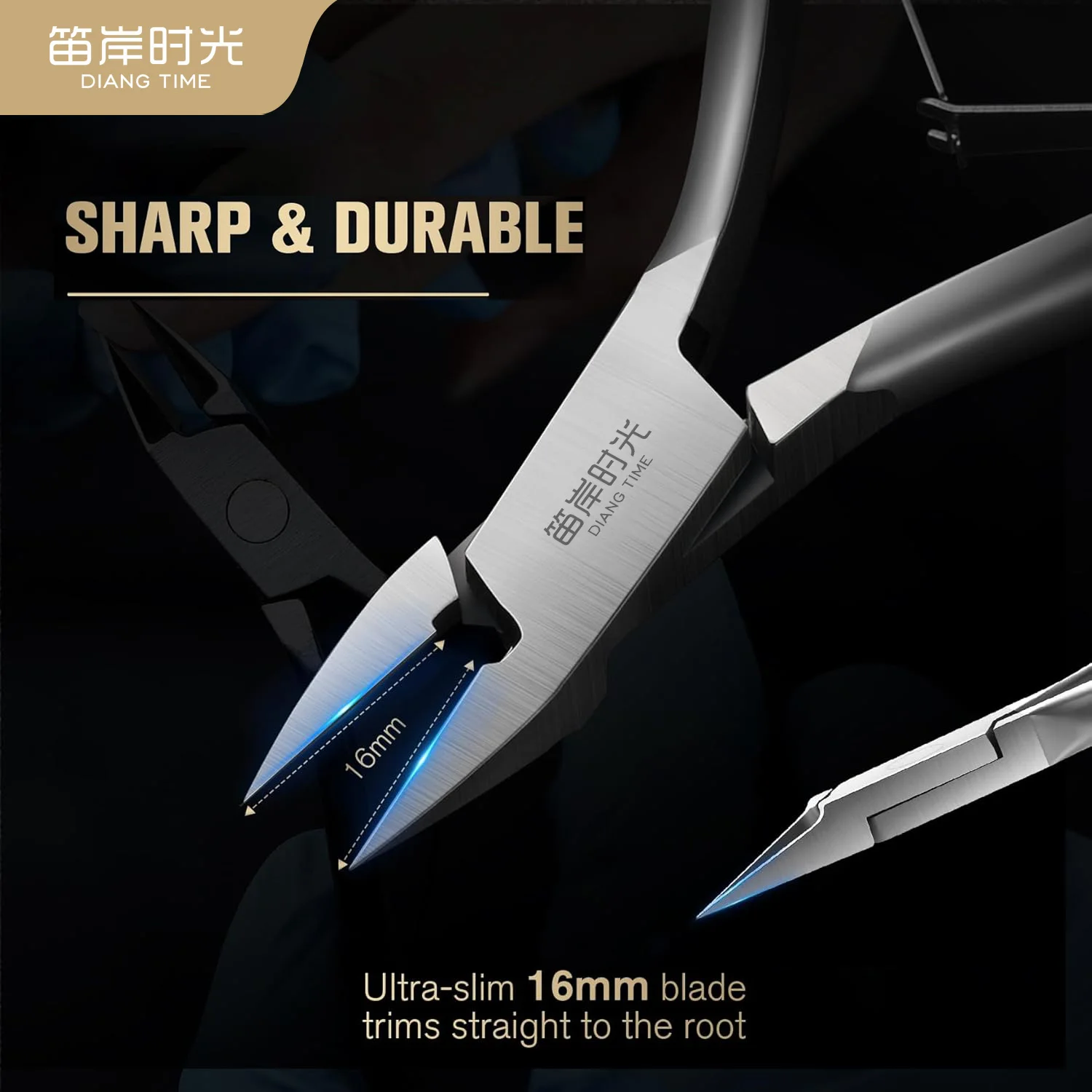 1pc Stainless Steel Nail Clipper Scissors Dead Skin Remover Nail Exfoliator for Toenail Ingrown Nail Trimmer Tool Edge Cutter