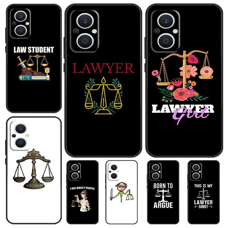 Law Lawyer Judge Justice Funda For OPPO Reno 8T 2Z 4Z 5Z 10 4 5 6 7 8 Lite OPPO Find X2 X3 Neo X6 Pro X5 Lite Case