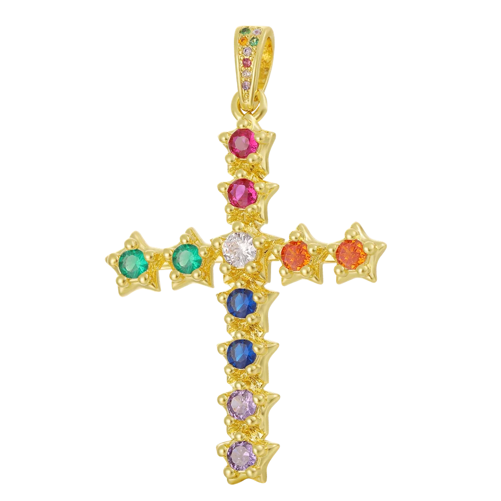 Juya 18K echt vergoldet kreative christliche Kreuz Charms für handgemachte Talisman Gebet religiöse Anhänger Schmuckherstellung – Detail 9
