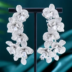 Missvikki New Luxury Gorgeous Dangle Earrings for Women Bridal Wedding Party Occasion Top Shiny Jewelry Super Romantic Gift