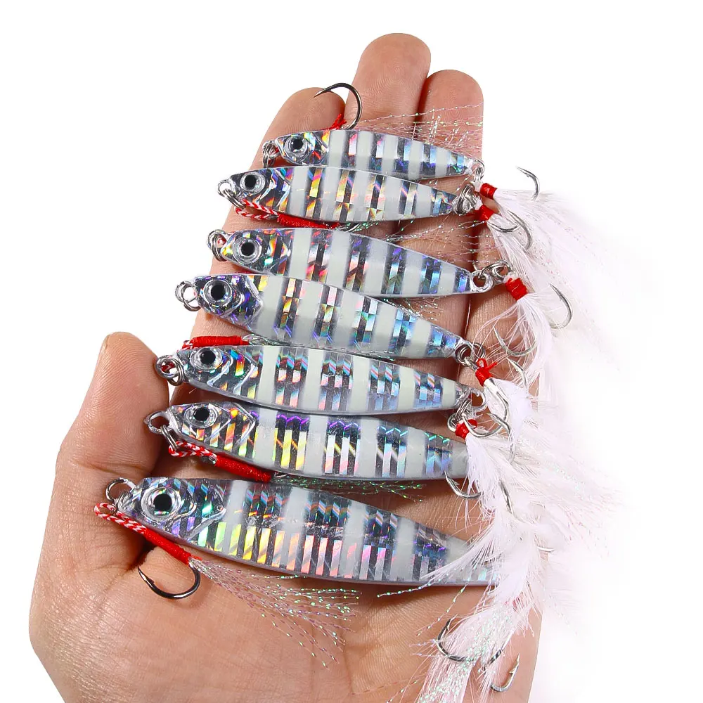 1 Stück/5 Stück Sea Slow Jigs Köder Metall-Jig 10g 15g 20g 25g 30g 40g 60g Forellen-Angelköder Bass-Köder