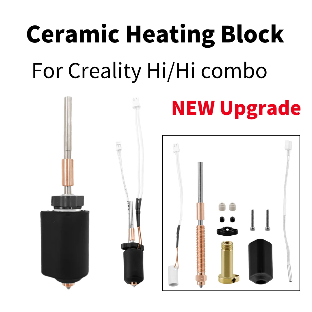 Upgrade Hotend Kit For Creality Hi Combo Ceramic Heating Block Replacement Hardened steel nozzle For Hi Hi combo 3D printer part