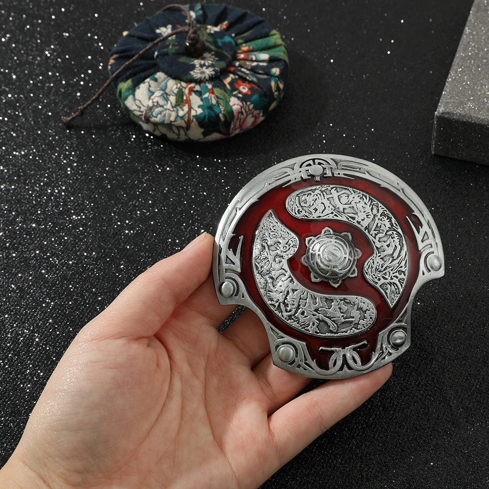 Game Dota 2 Immortal Champion Shield Key Chain Car Keychains Aegis of Champions Metal Keyring Jewelry Gifts For Women Men