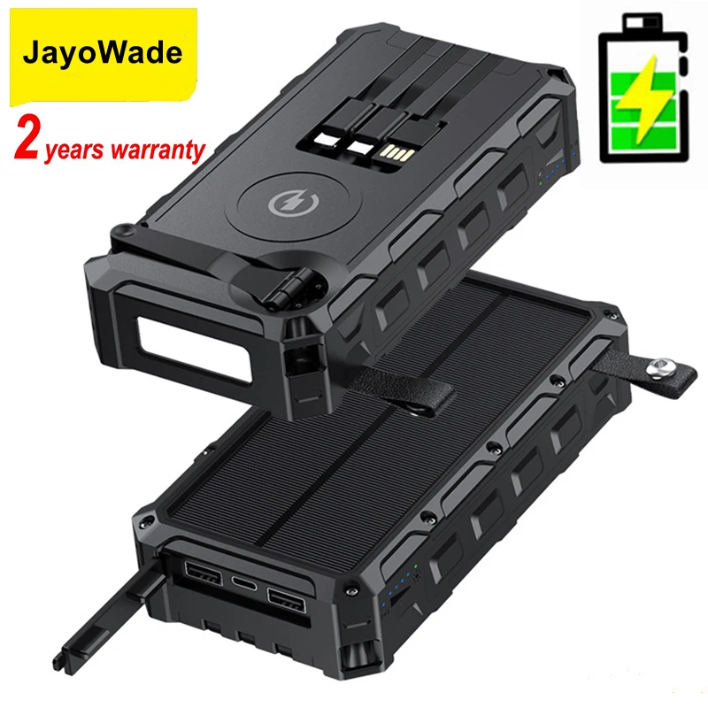 

JayoWade PD 22W Fast Charging Solar Charger 20000mAh Outdoor USB C Portable Solar Panel Power Bank with 4 Solar Panels PowerBank