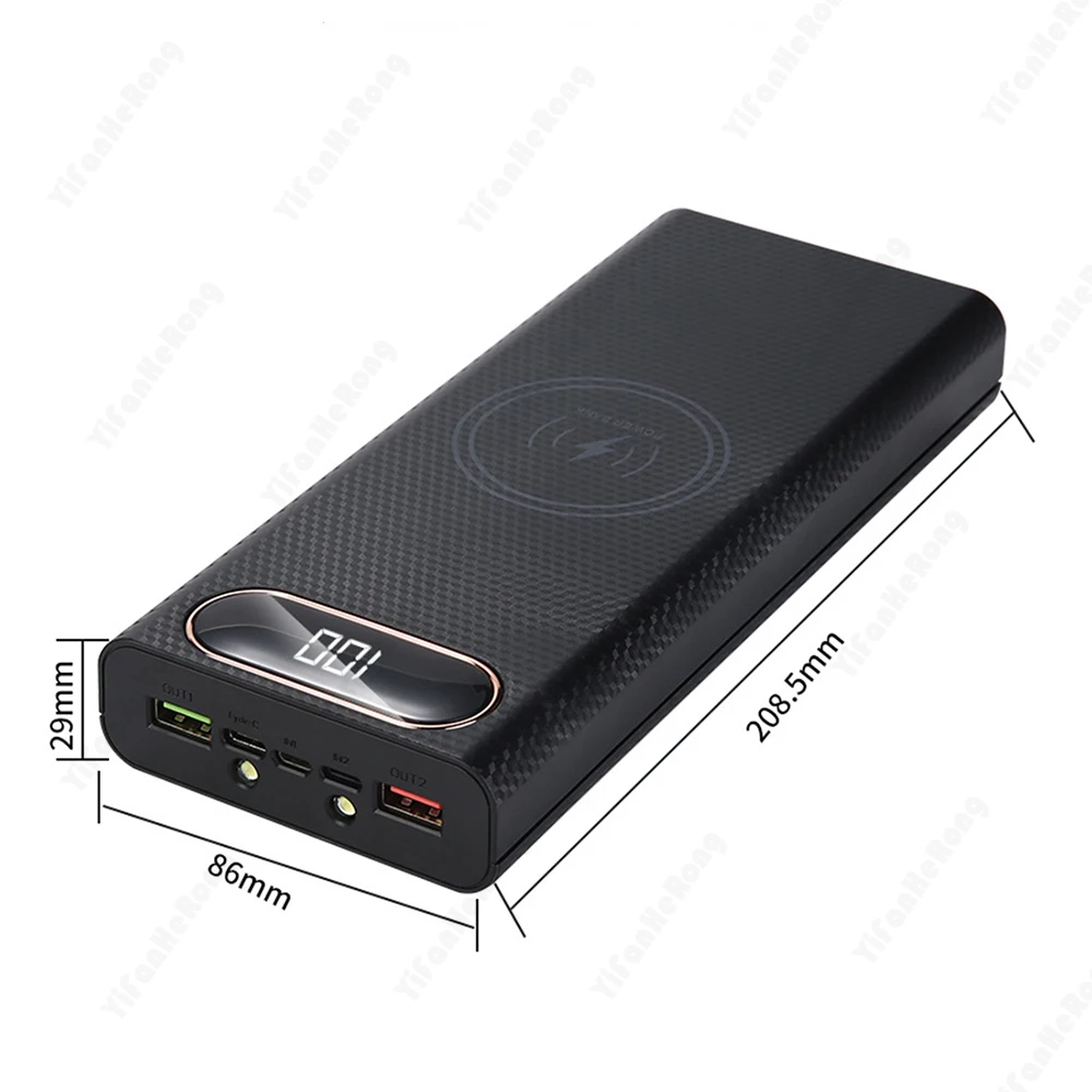 QC3.0 8x21700 Battery Power Bank Case Battery Dual USB Type C Charge Storage Box Shell Wireless Fast Charging DIY Powerbank view 3