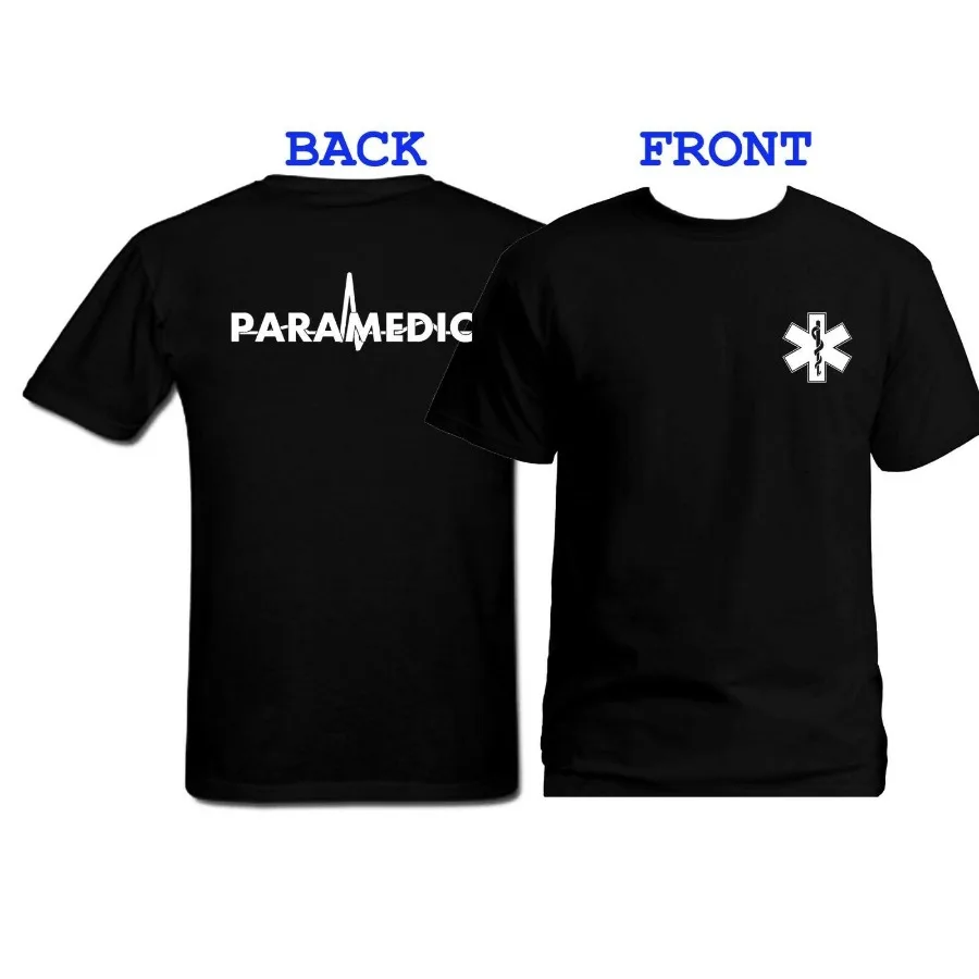 Paramedic  T-shirt Medic Gifts Front & Back Print  S Wear Size S-3XL