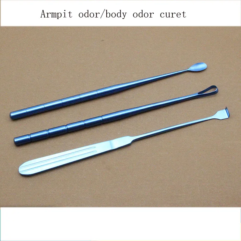 Stainless steel plastic surgery instrument body odor armpit odor curette Armpit odor rake hook mollusca solitary odor scraper ra