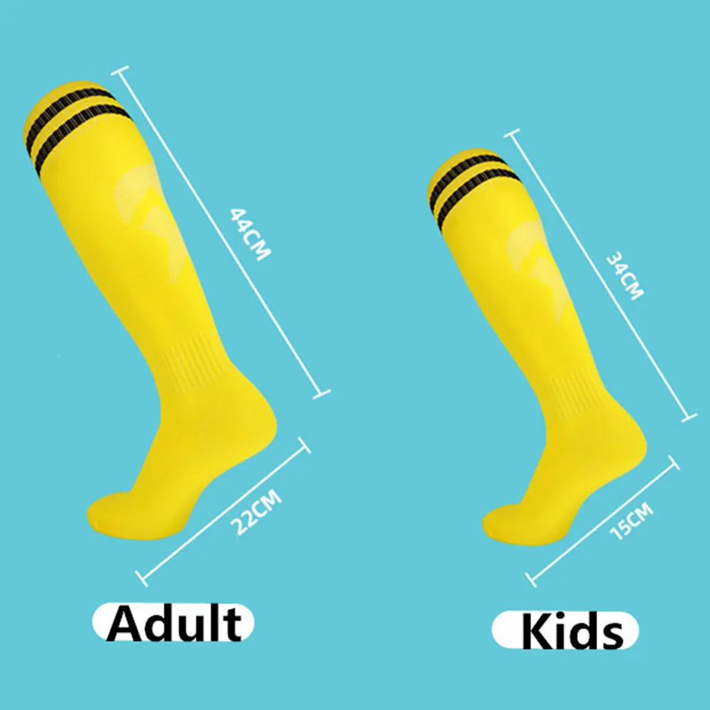 Chaussettes fines professionnelles de football pour hommes et enfants, respirantes, coordonnantes, match, entraînement, sport, planche à roulettes, bas au-dessus du genou, 16 couleurs