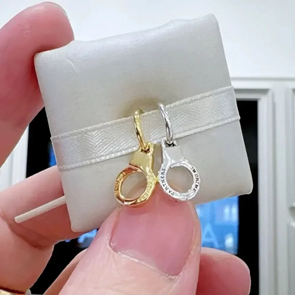 سحر نمط جديد قابل للفتح والانفصال تكبيل سحر اثنين في واحد الذهب الاسترليني 925 الفضة الصداقة صالح سوار ذاتي الصنع الأصلي