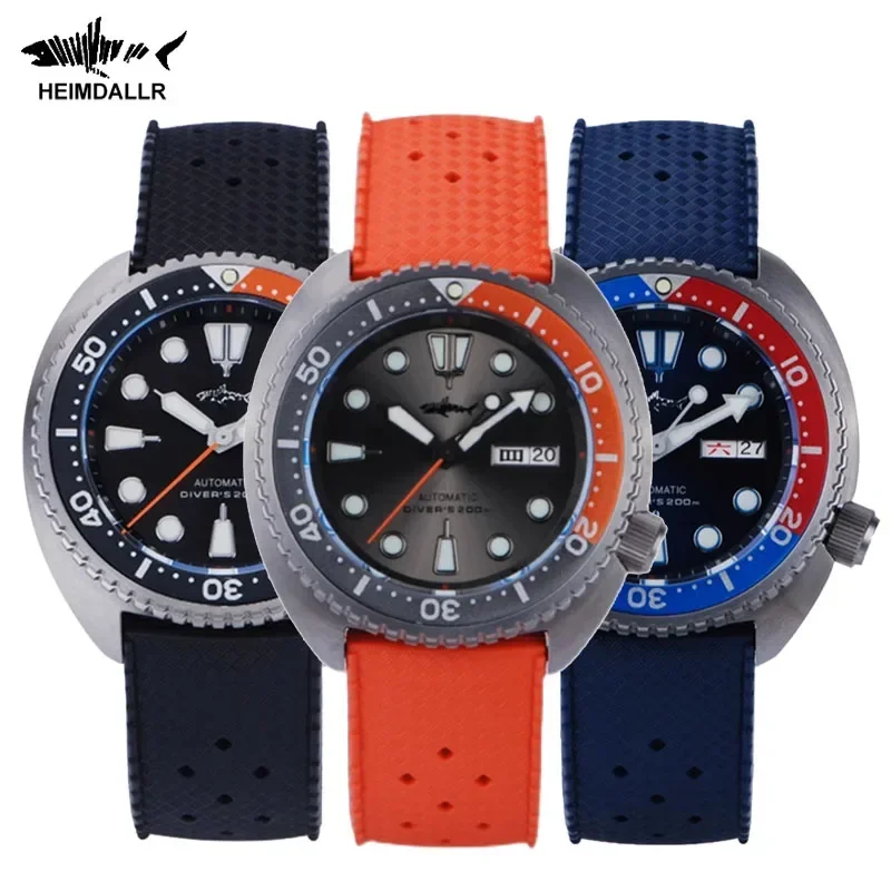 Heimdallr Titanium Abalone watch for man SRP777 Sapphire Glass 200m Waterproof NH36 Movement Automatic Mechanical Diver Watches