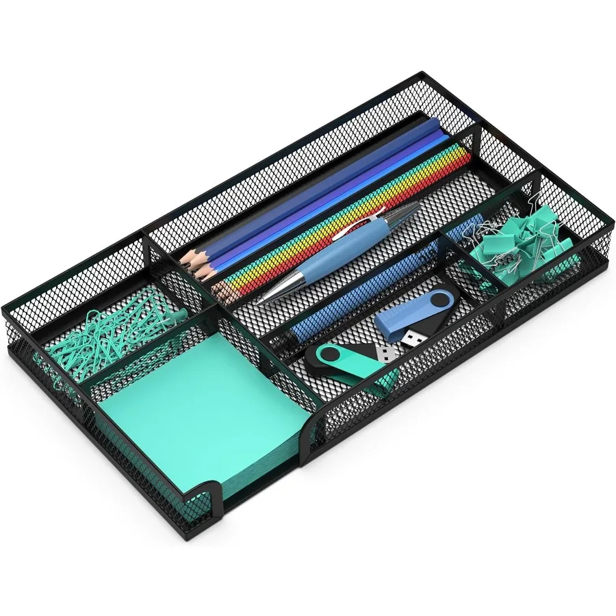 

Desk Drawer Organizer Small Metal Mesh Drawer Organizer Tray Office Peil Drawer Organizer Accessories for Desktop Bathroom Kitc