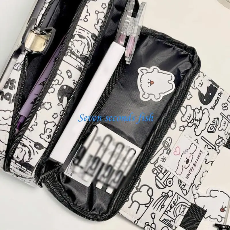 L74B Multipurpose Pencil Case Large Capacity Pen Pouches Extending Pen Pencil Bag