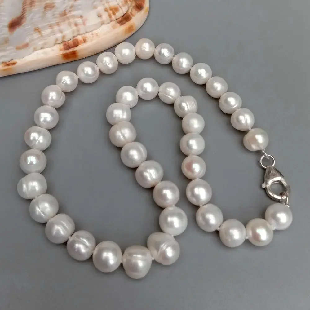 

Cultured White Potato Pearl 10-11mm Necklace