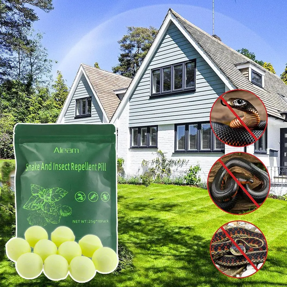 10Pcs Snake Away For Yard Powerful Rattlesnake Be Gone Defence Pet Kid Safe Ball Pest Control Drive Snake Healthy Gift