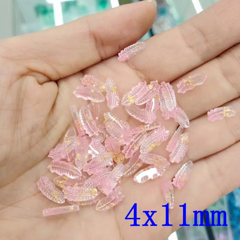 50Pcs Resin Lovely leaves Flatback Cabochon Scrapbook DIY Embellishments Accessories  L32
