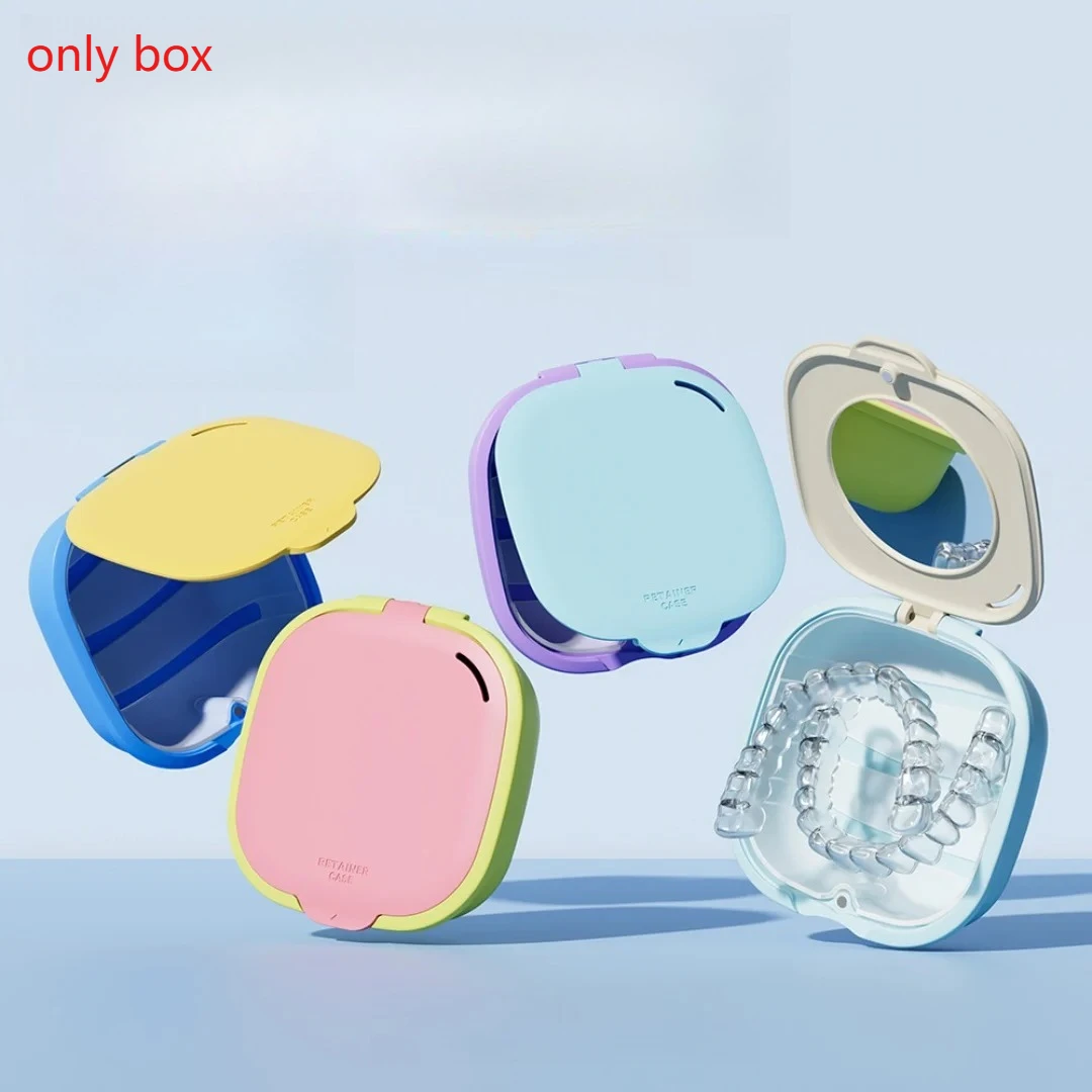 

8 шт., многофункциональный невидимый ящик для хранения брекетов с зеркалом, дренажный слой, фиксатор, портативный чехол для погружной очистки