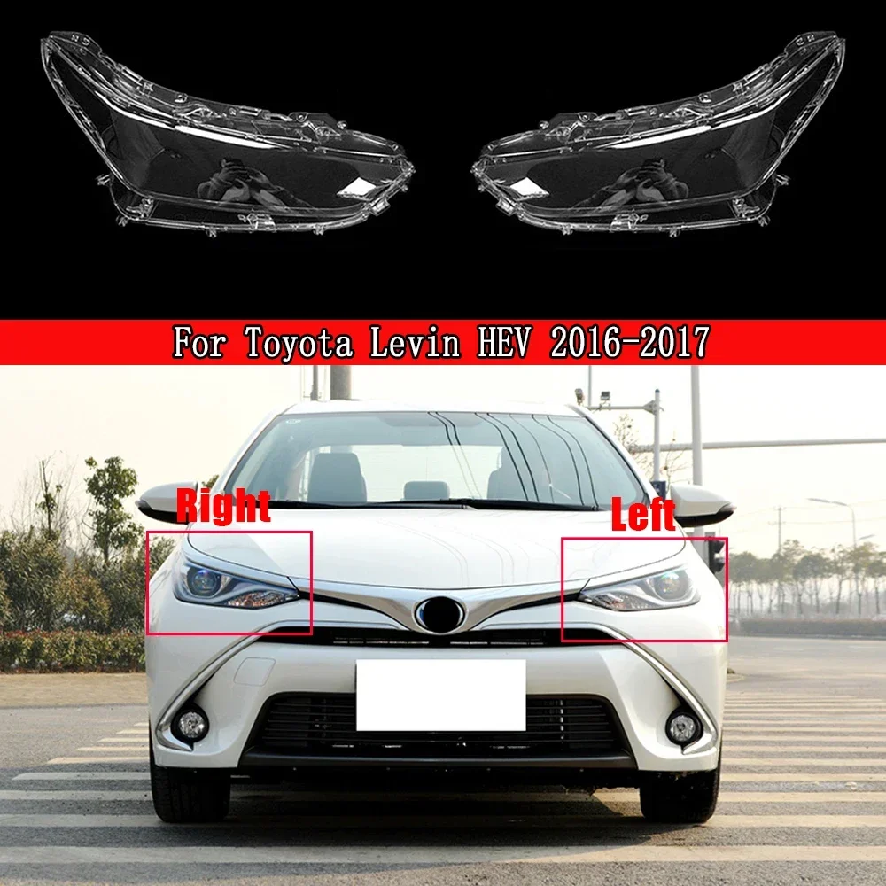 Car Front Headlamps Glass Transparent Lampshade For Toyota Levin HEV 2016 2017 Headlight Waterproof Clear Lens Auto Shell Cover