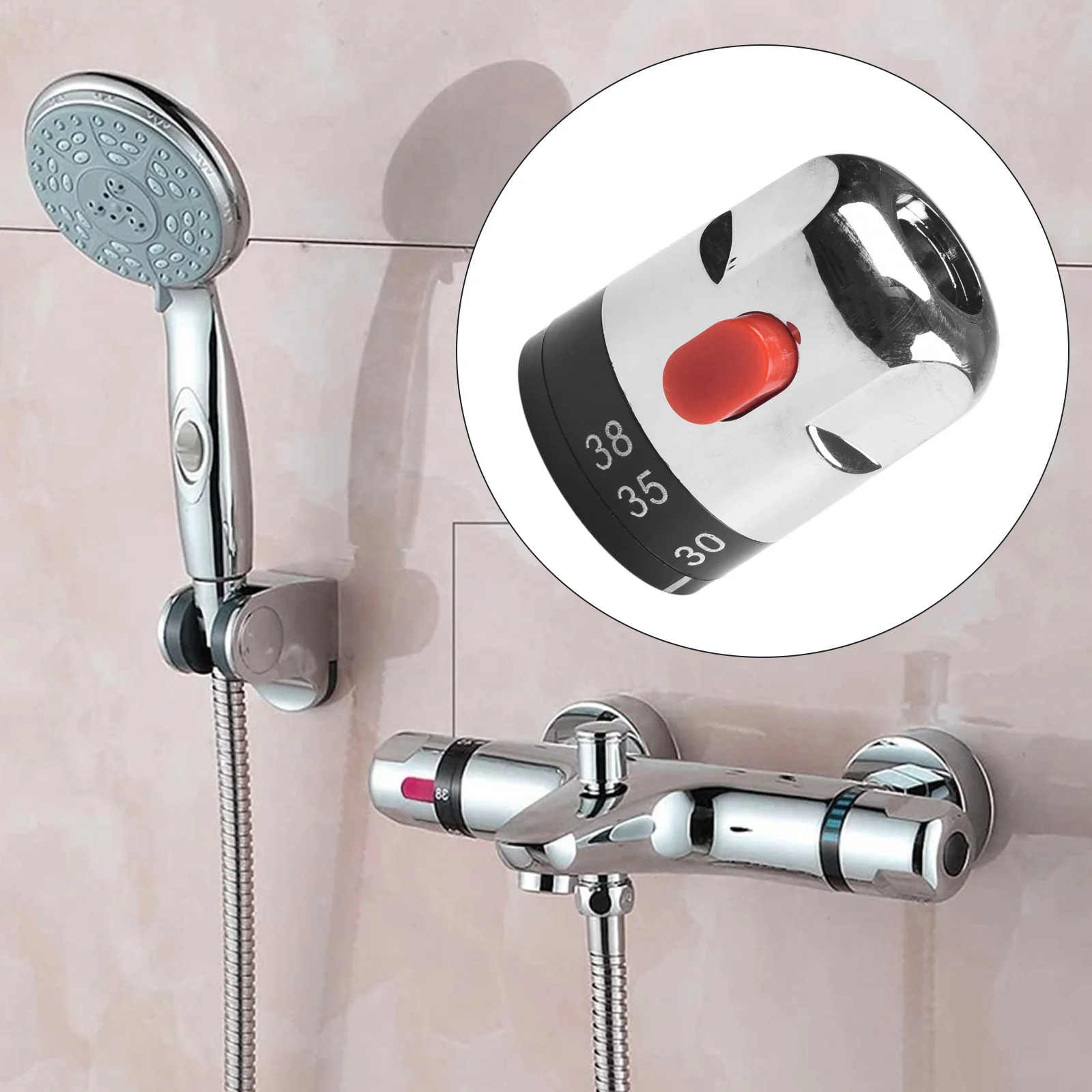 Shower System Water Thermostatic Temperature Control Handle Knob For Bathroom Mixer Taps Shower Faucet Valve Taps Hardware Tool
