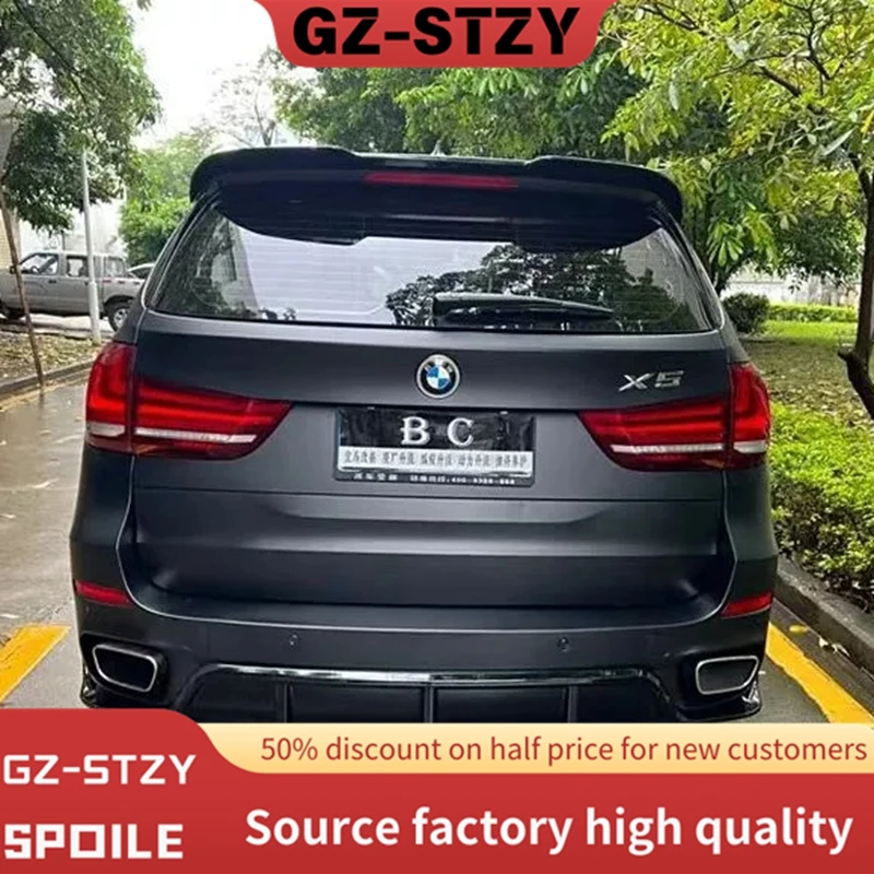 

For BMW X5 F15 Spoiler 2014 - 2018 High Quality ABS Black Material Car Rear Wing Trim Primer Color Trunk Lip Spoiler