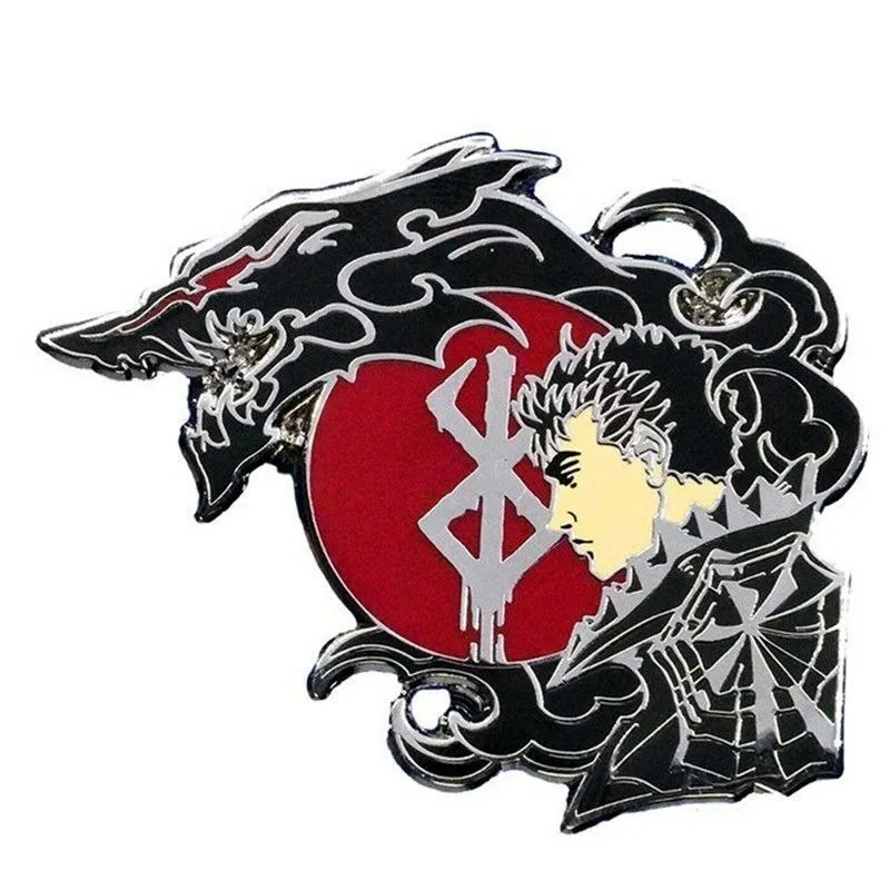 Berserk guts broche infantil crachá anime personagem menino roupas decoração pino liga de metal acessório presentes de aniversário