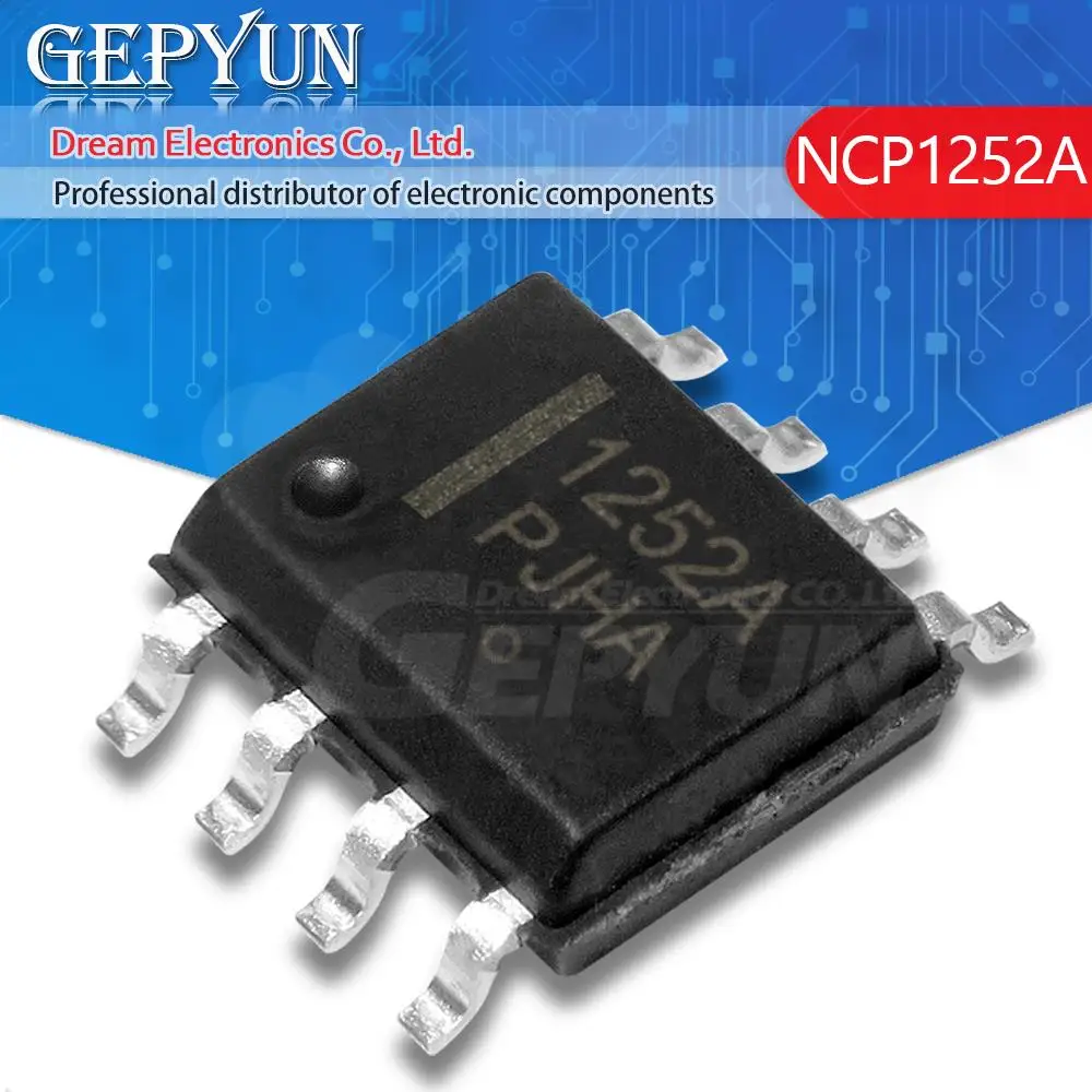 5PCS NCP1252ADR2G NCP1252A 1252A SOP-8 ew In Stock