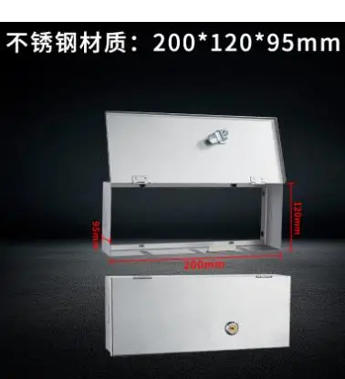 

Heavy Duty Stainless Steel Electrical Outlet Protection Box Weatherproof Lockable Socket Cover 2 Gang Waterproof Outdoor Socket