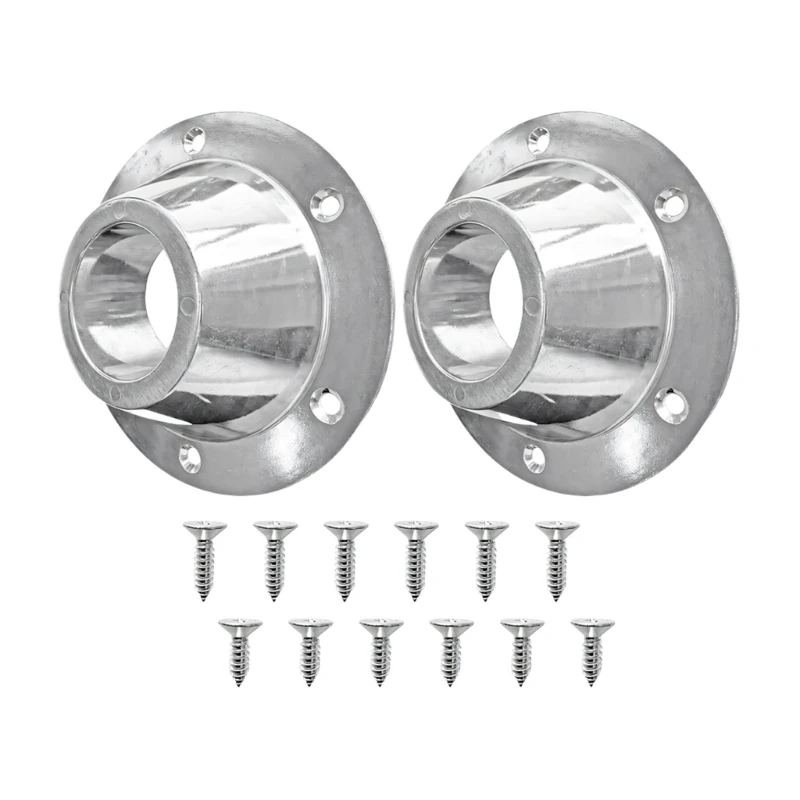 Y5GD Pack Of 2 Table Leg Mounting Plates with 6 Long & 6 Short Screws Metal Table Base Flanges for Secure Installation