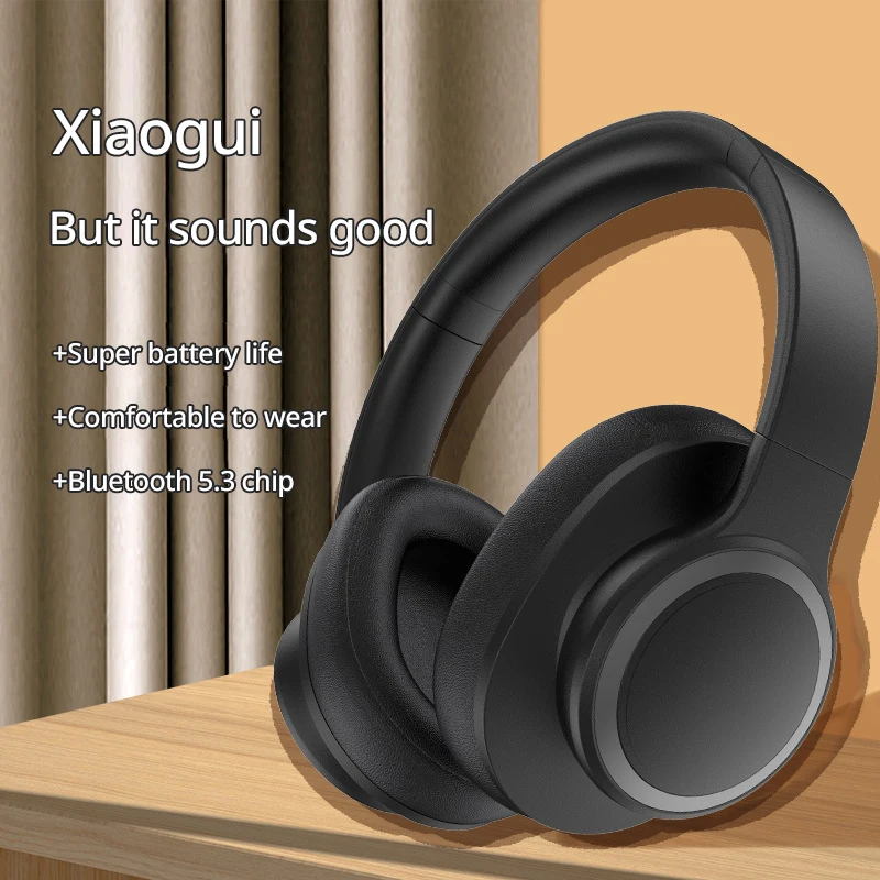 Bluetooth Headset Head-mounted ANC Active Noise Reduction Ultra-long Wireless Music Headset 3D Three-dimensional Earmuffs