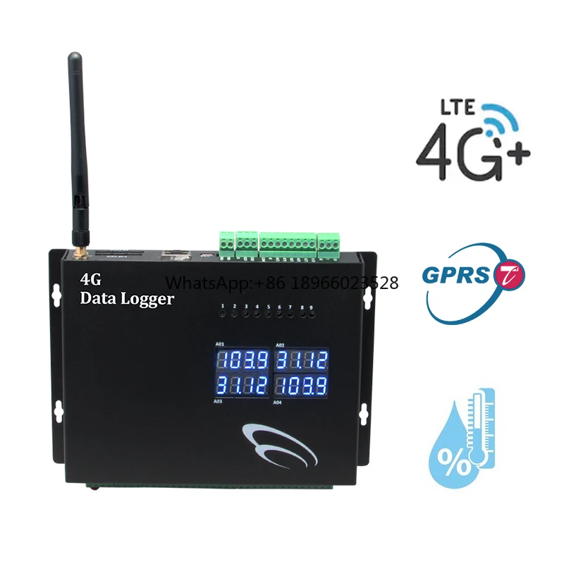 

4G GPRS GSM Ethernet real time remote monitoring data logger temperature humidity