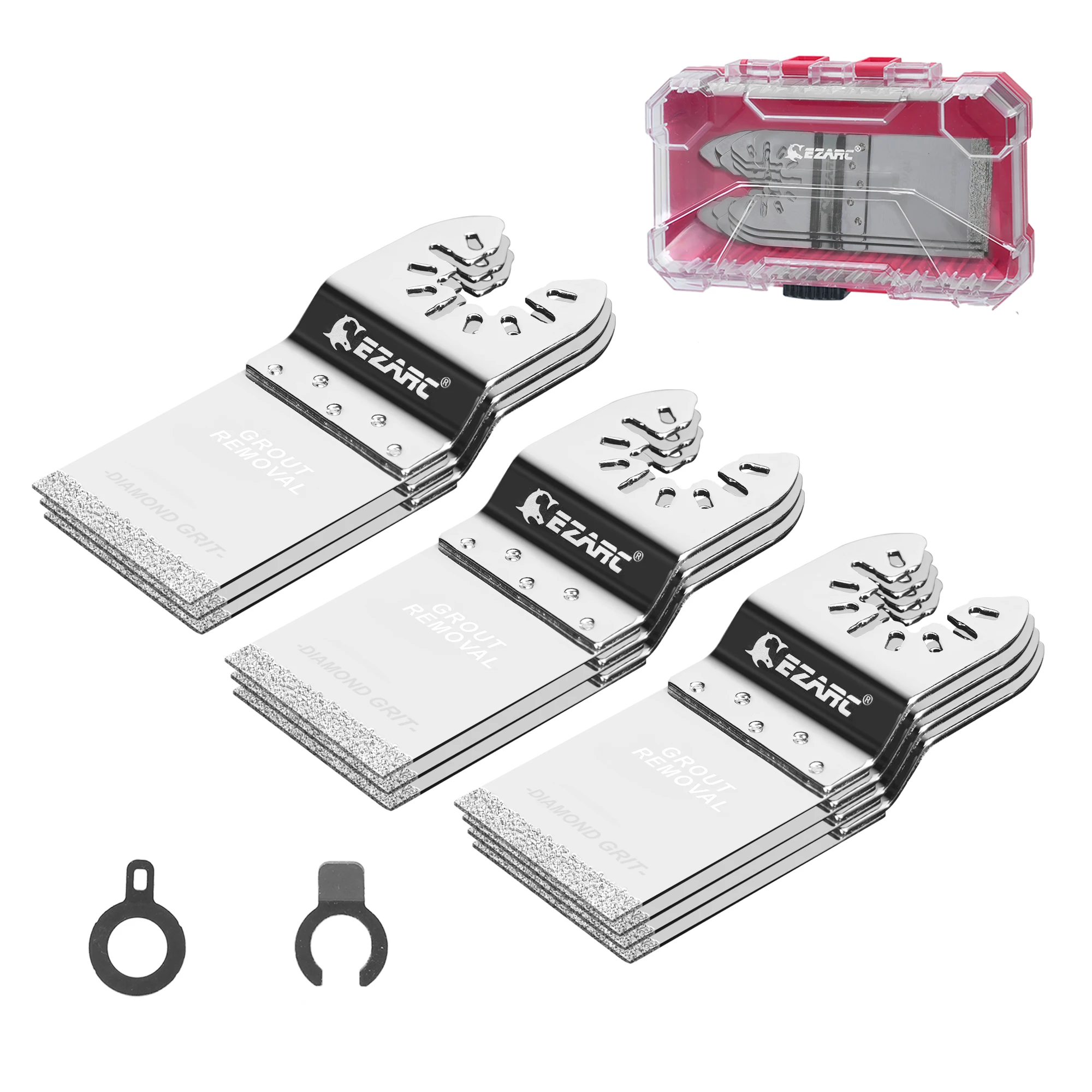 

10pcs Diamond Oscillating Blades, Multi Tool Flush Cutting Oscillating Saw Blades for Grout Removal Cleaning Mortar