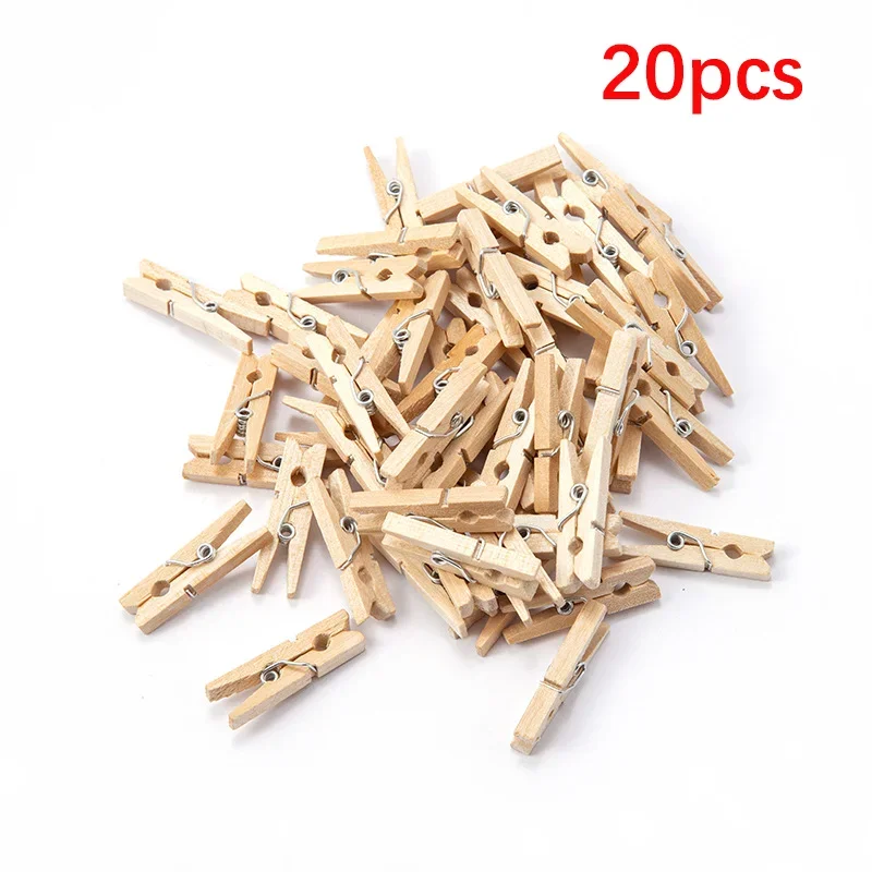 10/20/50/100 PCs mini 25mm natürliche holz clips foto clips wäscheklammer DIY hochzeit party holz clip clips wirbel dropshipping
