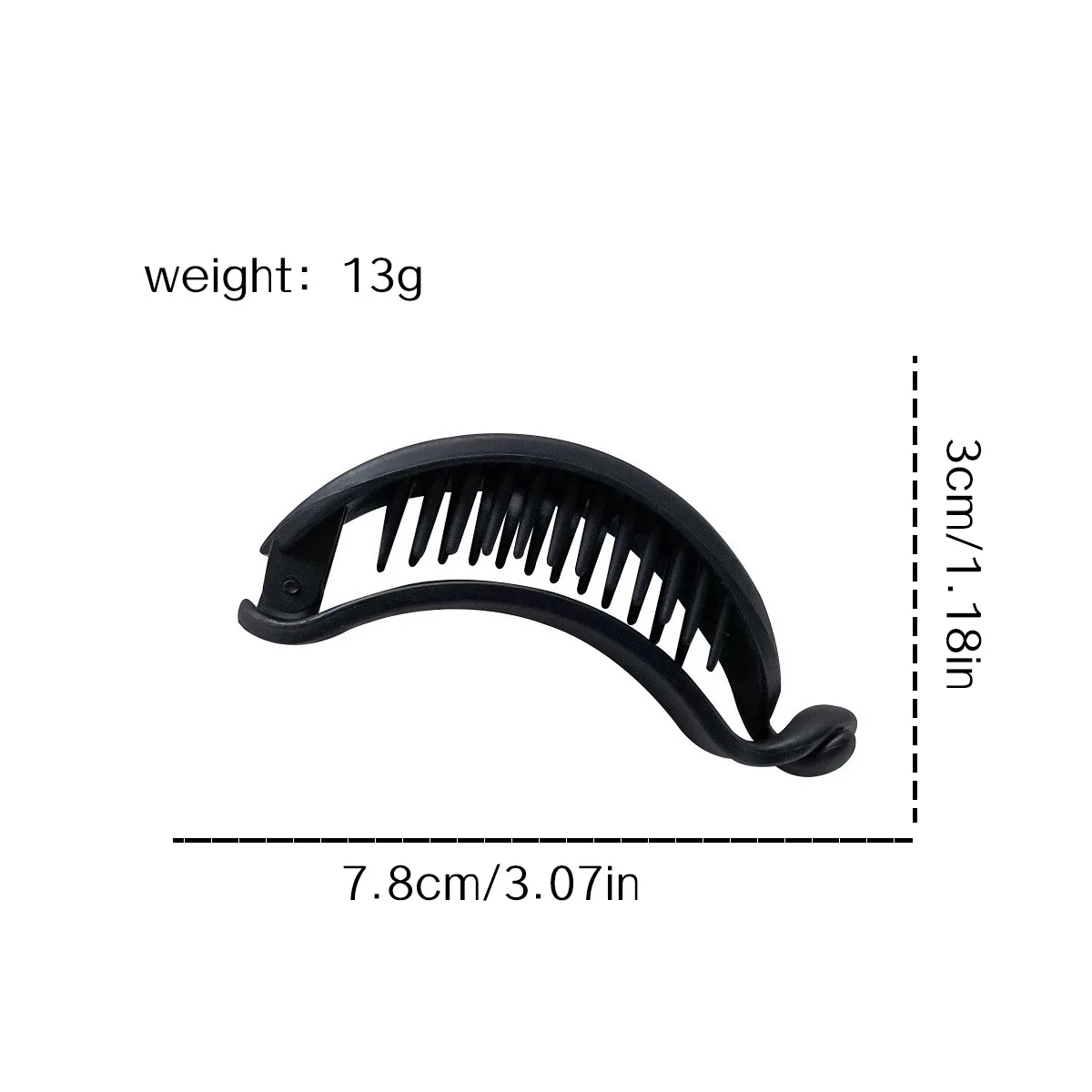 1 قطعة مشبك شعر الموز الكوري غير اللامع بسيط متعدد الاستخدامات عالي ذيل حصان ملحق بلون خلفي من الرأس