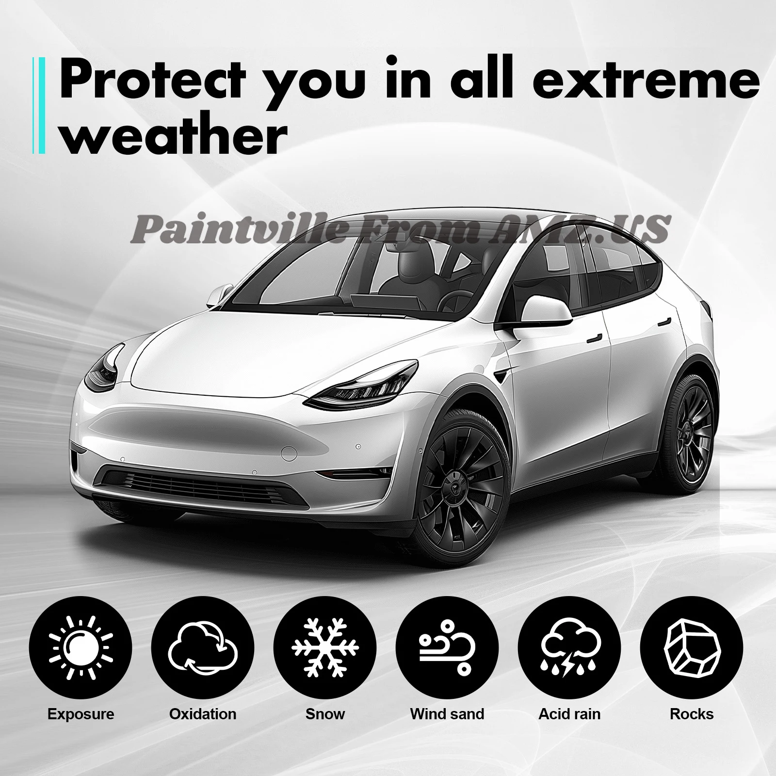 TPU Car PPF Protection Film 8.5Mil for Tesla Model Y 2020-2024 HD Clear Model of PPF Anti Scratch Mini Bumper Self-healing