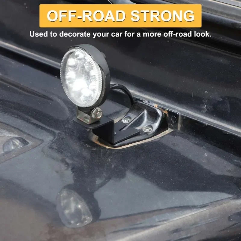 For Land Rover Defender 2004-2018 Carbon Steel Car Hood Searchlight Bracket Spotlight Bracket Car Modification Accessories
